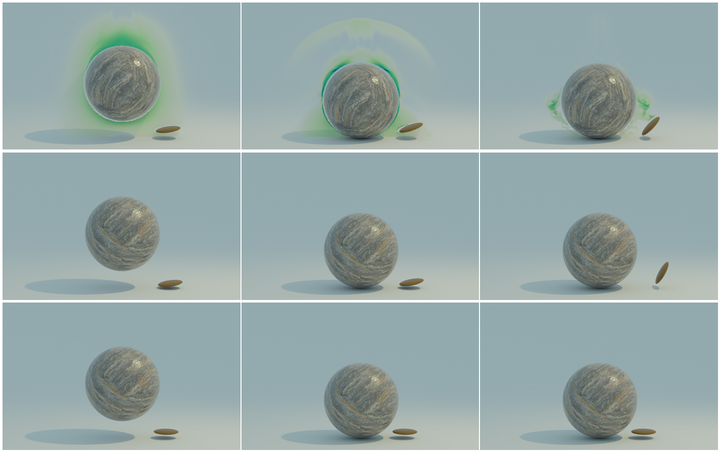 Underwater multi-body coupling and grasping simulation