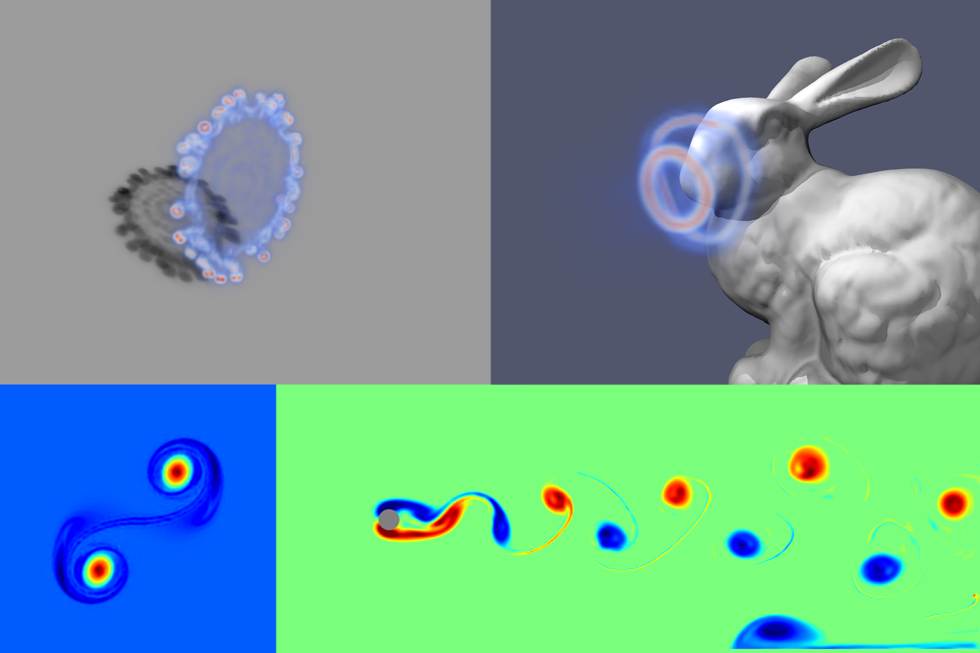 Gaussian Fluids vortex-ring simulation
